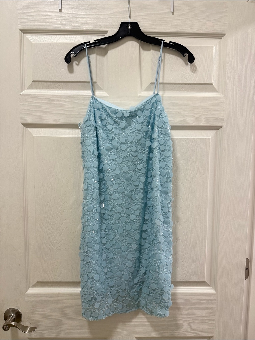 a new day Powder Blue Sequin Spaghetti Strap Dress - Picture 2 of 5